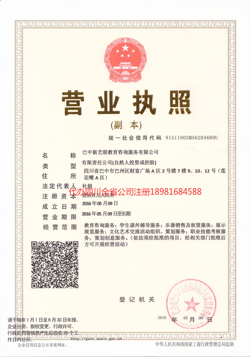 林州林州新亿联教育咨询服务有限公司